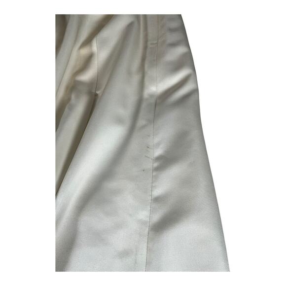 Vintage Banana Republic Silk Pleated Midi Skirt Side Zip Size 6 Ivory Elegant - Picture 9 of 10